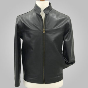 Black Leather Jacket - Black Roadster 504C - L'Aurore Leather Jacket
