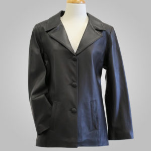 Black Leather Jacket - Black Grace 007 - L'Aurore Leather Jacket