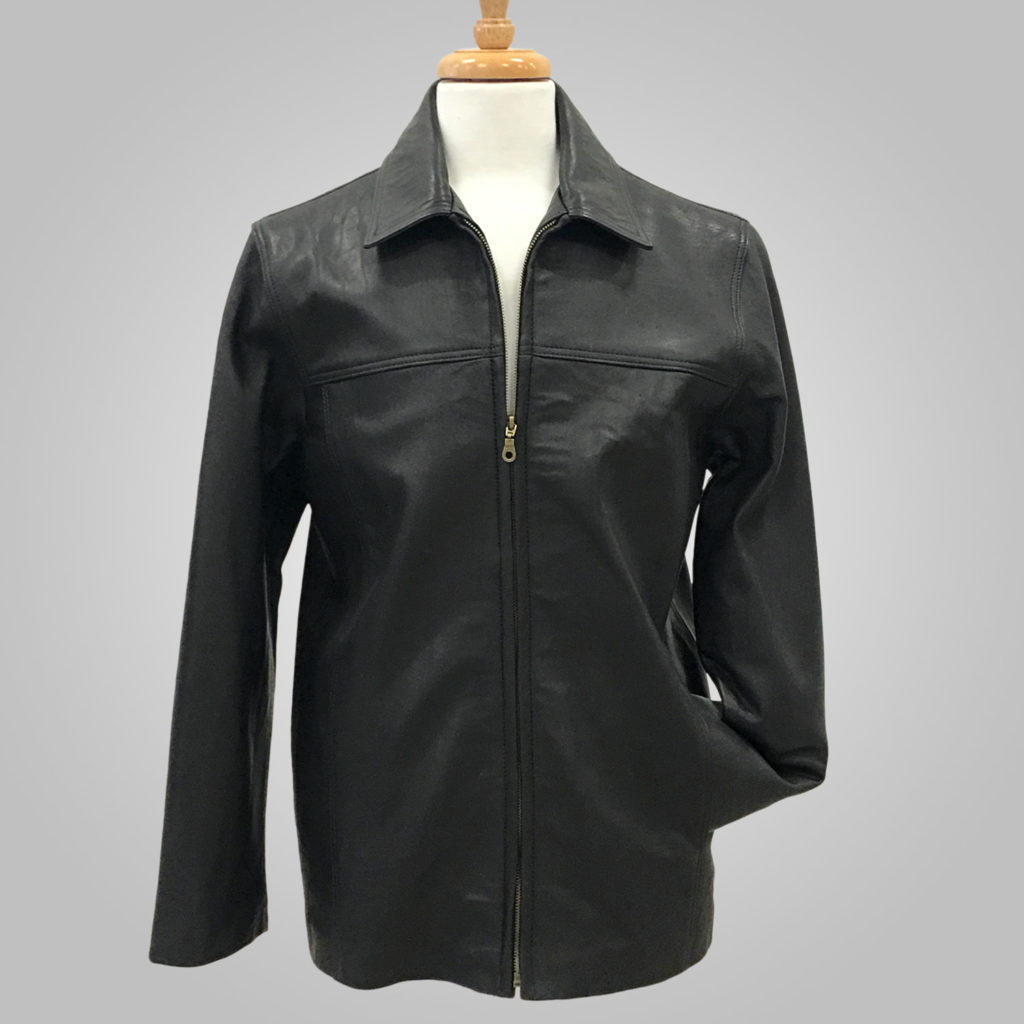 Black Leather Jacket - Black Iron 501 - L'Aurore Leather Jacket