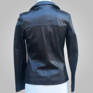 Black Leather Jacket - Black Lynda 003B - L'Aurore Leather Jacket
