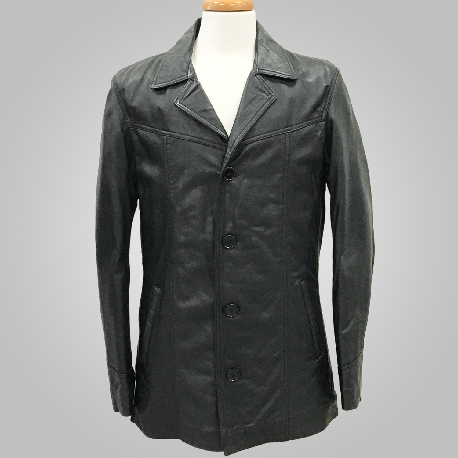 Black Leather Jacket - Black Adam 001 - L'Aurore Leather Jacket