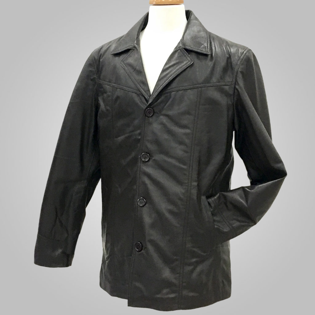 Black Leather Jacket - Black Max 001 - L'Aurore Leather Jacket
