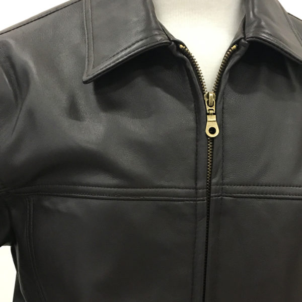 Black Leather Jacket - Black Roadster 504 - L'Aurore Leather Jacket