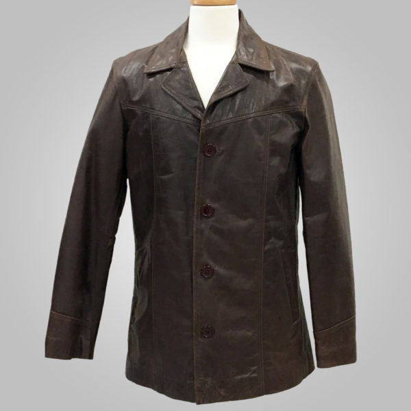 Brown Leather Jacket - Brown Max 001 - L'Aurore Leather Jacket