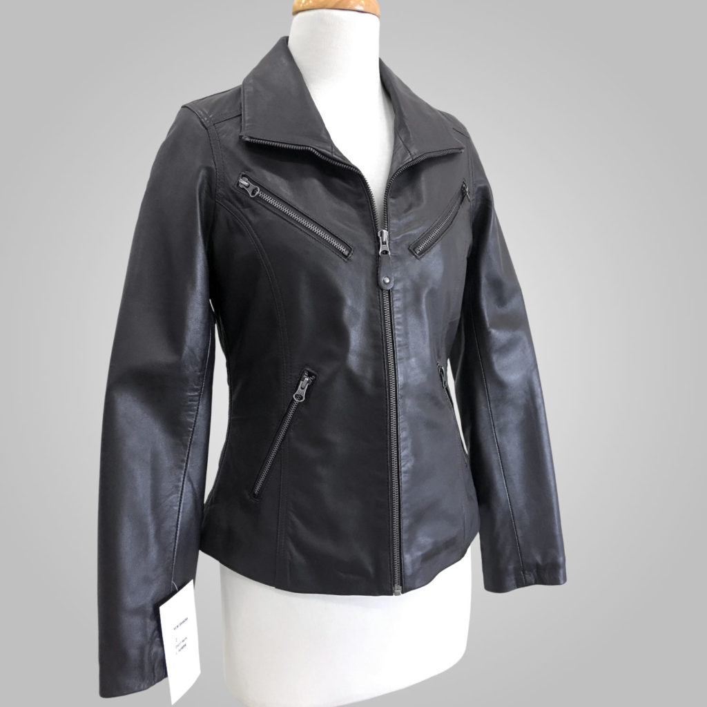 Black Leather Jacket - Black Benatar 002 - L'Aurore Leather Jacket