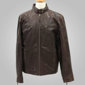 Brown Leather Jacket - Brown Washington 001 - L'Aurore Leather Jacket
