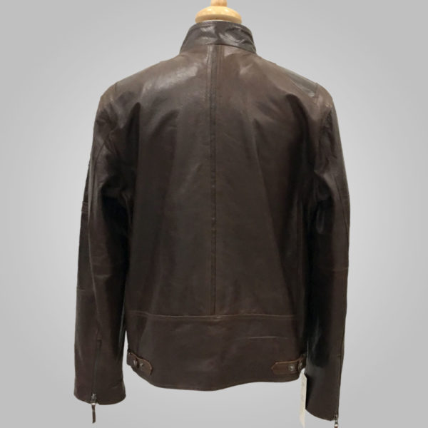 Brown Leather Jacket - Brown Washington 001 - L'Aurore Leather Jacket