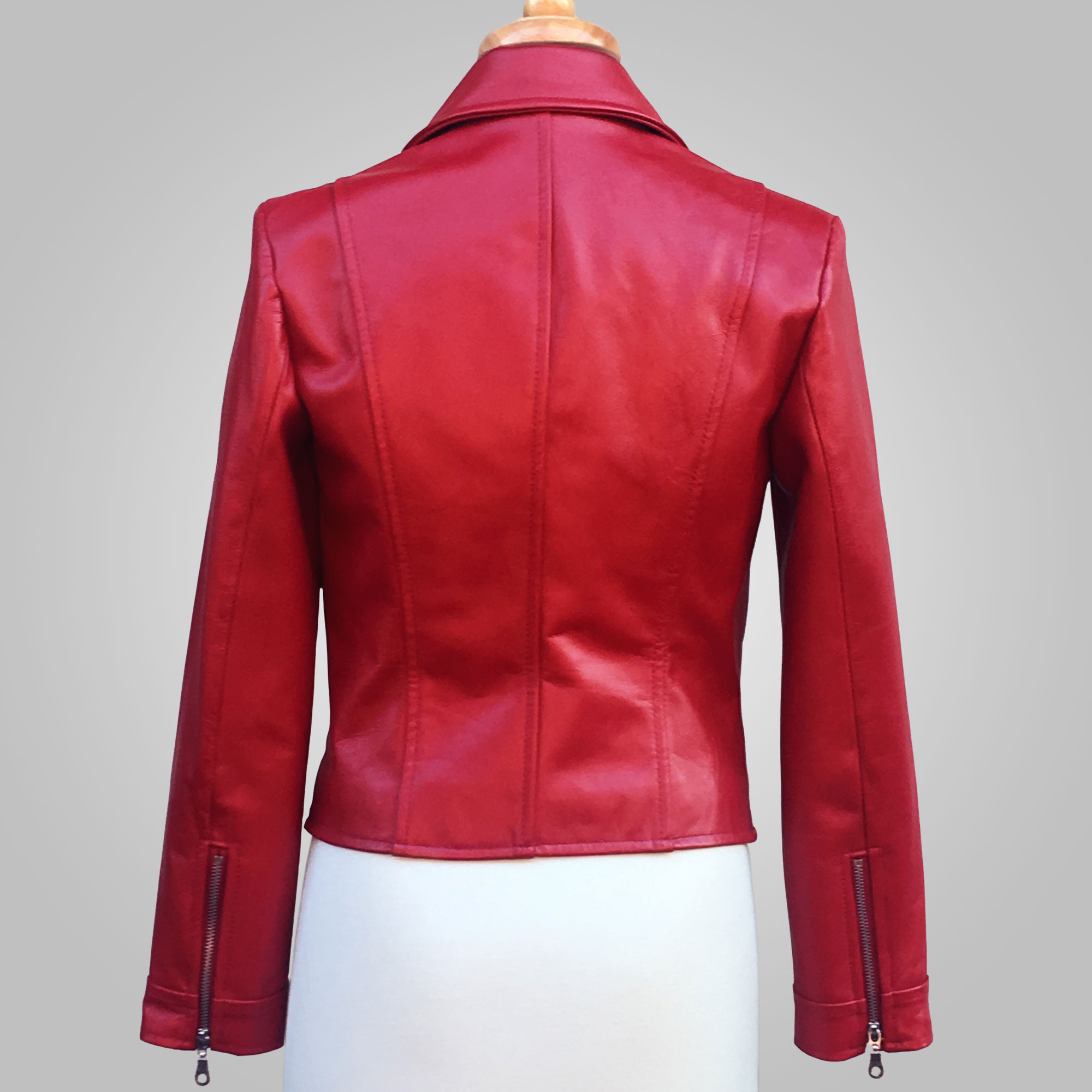 Red Leather Jacket - Red Rock 167 - L'Aurore Leather Jacket