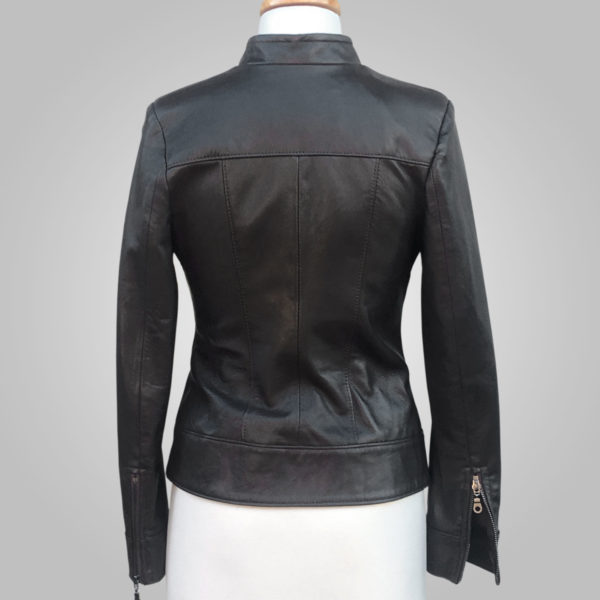 Black Leather Jacket: Embrace timeless style with Black Joan 002C