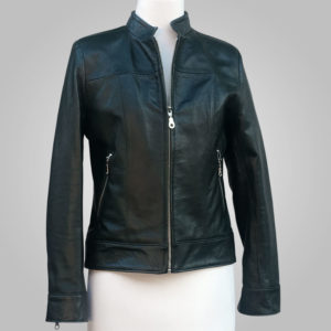 Green Leather Jacket - Green Joan 002C - L'Aurore Leather Jacket