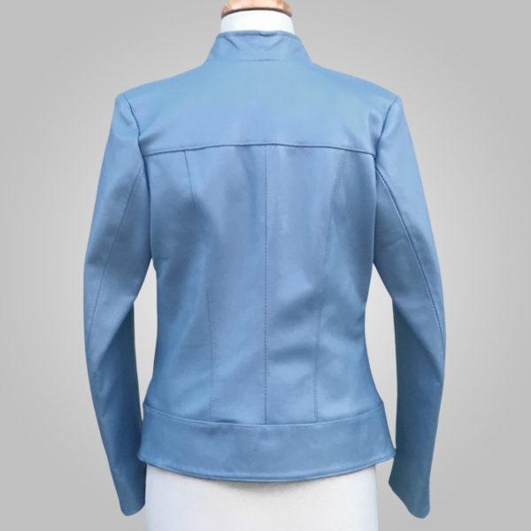 Light blue Leather Jacket - Light blue Joan 002A - L'Aurore Leather Jacket