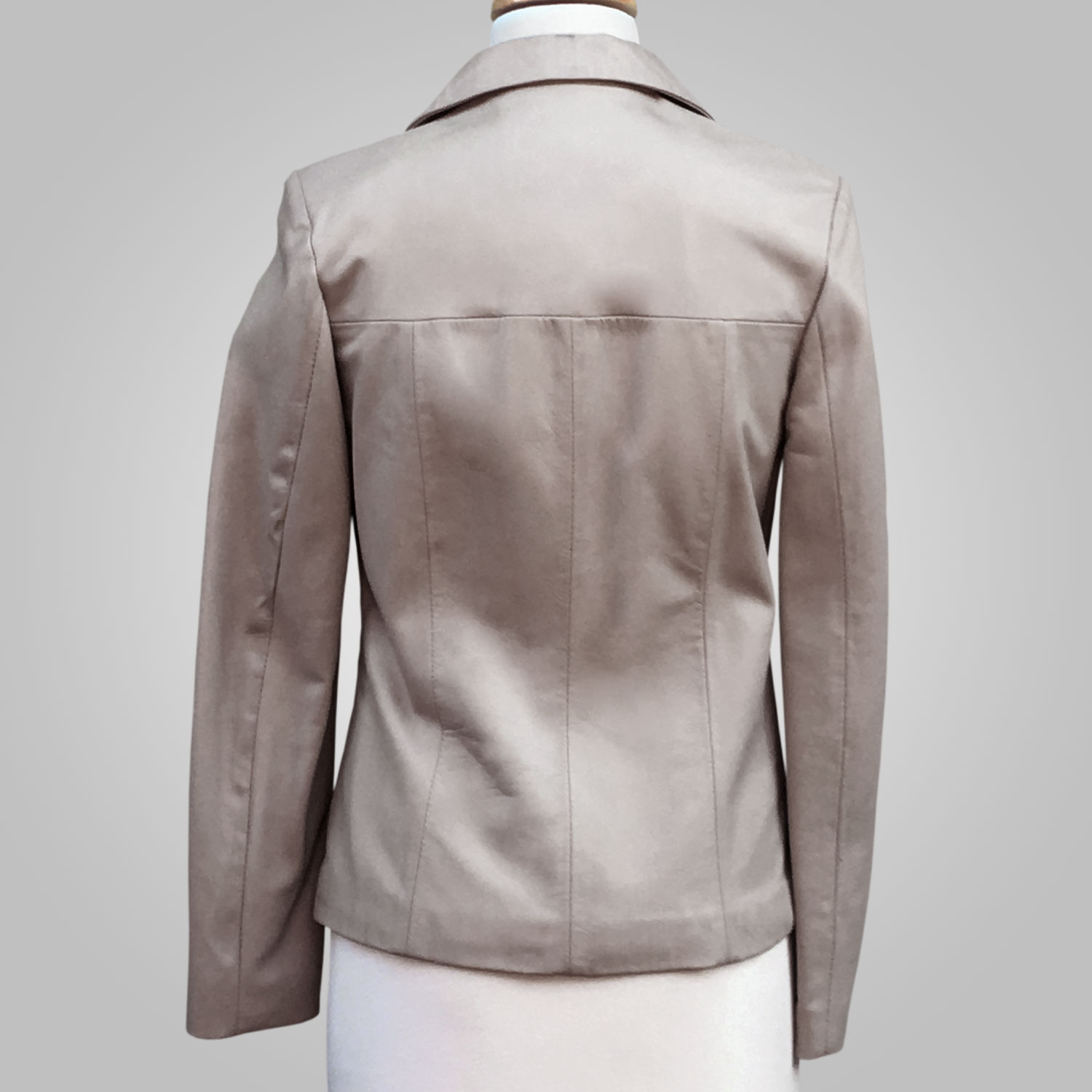 Cream Leather Jacket - Cream Lynda 003 - L'Aurore Leather Jacket