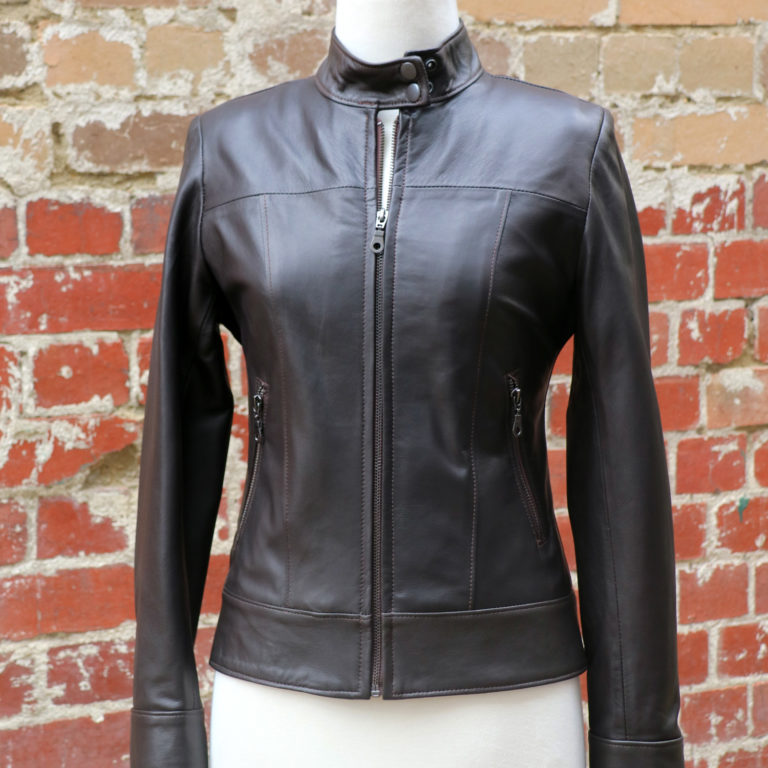 Brown Leather Jacket - Brown Joan 002 - L'Aurore Leather Jacket