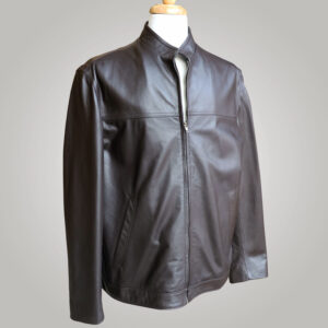 Brown Leather Jacket - Brown Scott 103 - L'Aurore Leather Jacket