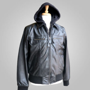 Black Leather Jacket - Black Chicago 001 - L'Aurore Leather Jacket