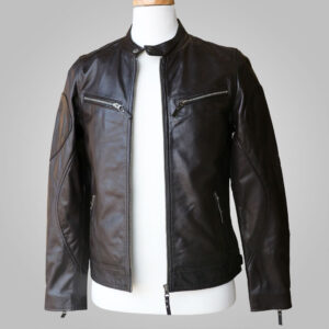 Dark Brown Leather Jacket - Dark Brown Adam 001 - L'Aurore Leather Jacket