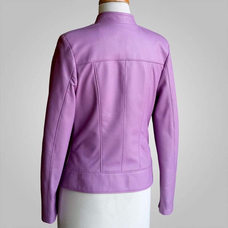 Light Purple Leather Jacket - Light Purple Joan 002A - L'Aurore Leather