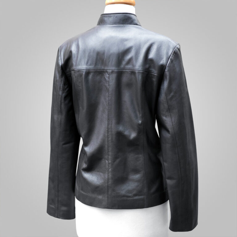 Black Leather Jacket - Black Lynda 003C - L'Aurore Leather Jacket